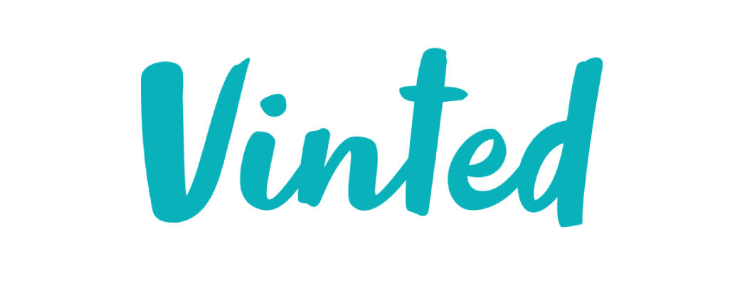 Logo of Vinted, a platform for buying and selling used clothes online